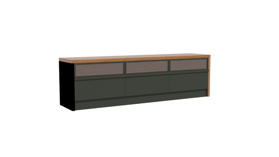 Modern Wooden TV Rack 3D - Professional 3D Model Render 10