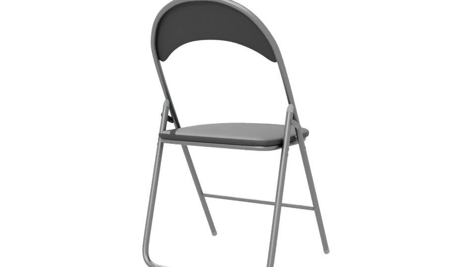 Minimalist Folding Chair 3D Model - Professional 3D Model Render 6