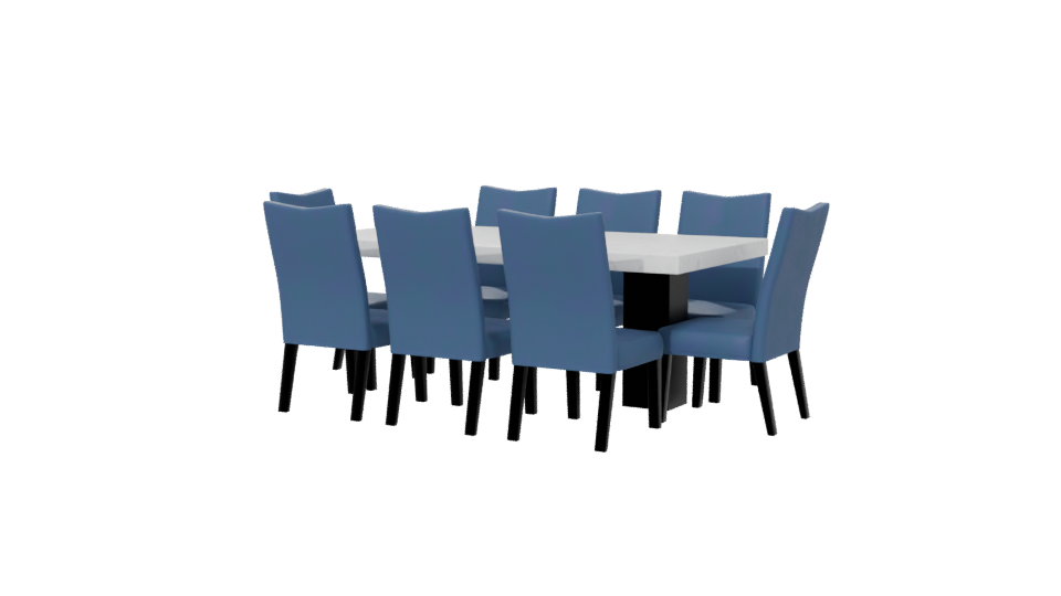 Modern Dining Table Set 3D - Professional 3D Model Render 6