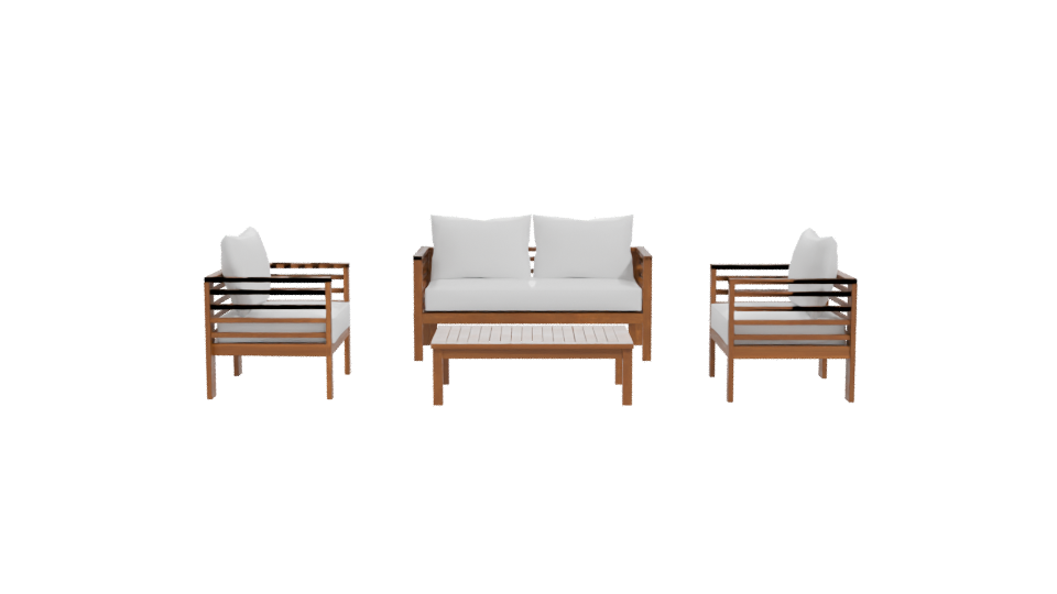 Stylish Outdoor Furniture Set 3D - Professional 3D Model Render 11