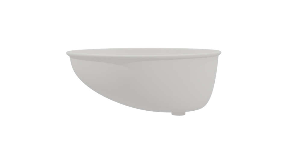 Stylish Minimalist Ceramic Bowl 3D Model - Professional 3D Model Render 3