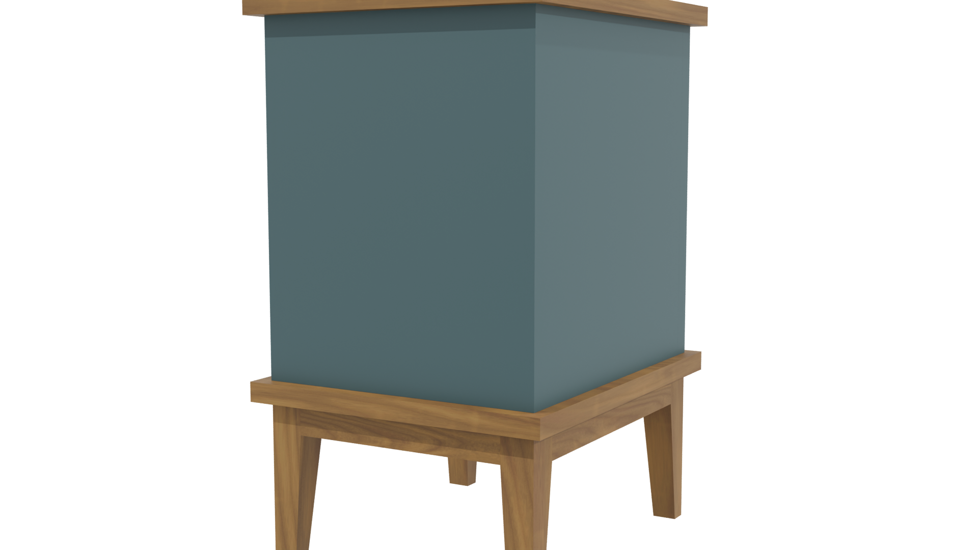 Stylish Wooden 3-Drawer Chest - Professional 3D Model Render 3