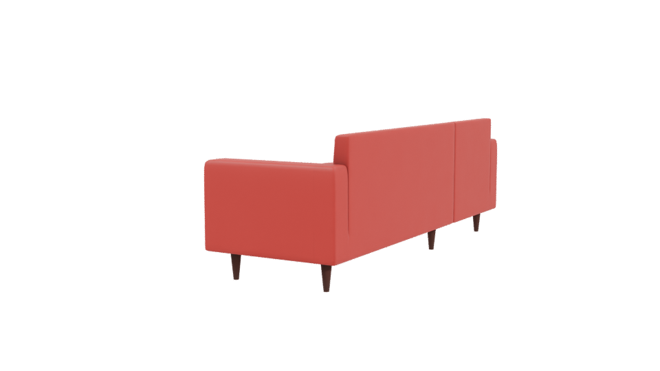 Stylish Red Sofa 3D Model - Professional 3D Model Render 3