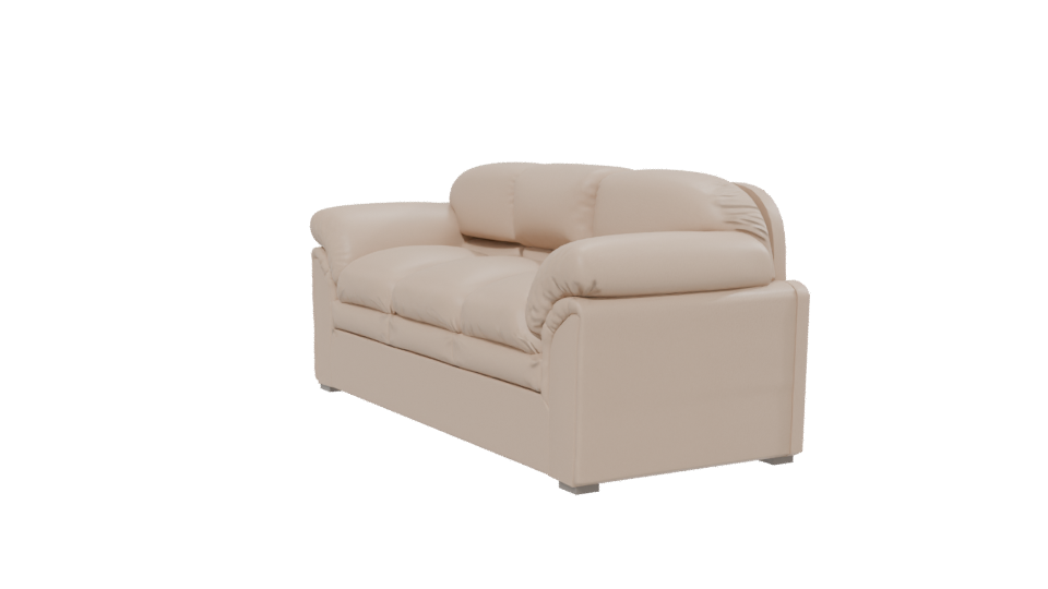 Contemporary Plush Sofa Model - Professional 3D Model Render 13