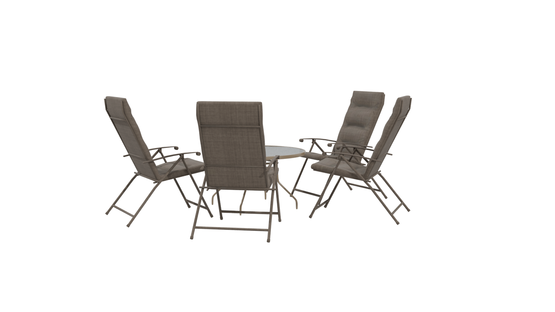 Stylish Outdoor Dining Set 3D Model - Professional 3D Model Render 4