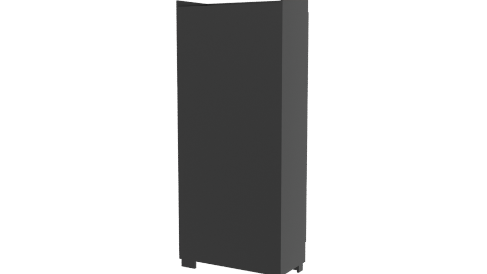 Modern Closet 3 Doors 2 Drawers 3D - Professional 3D Model Render 6