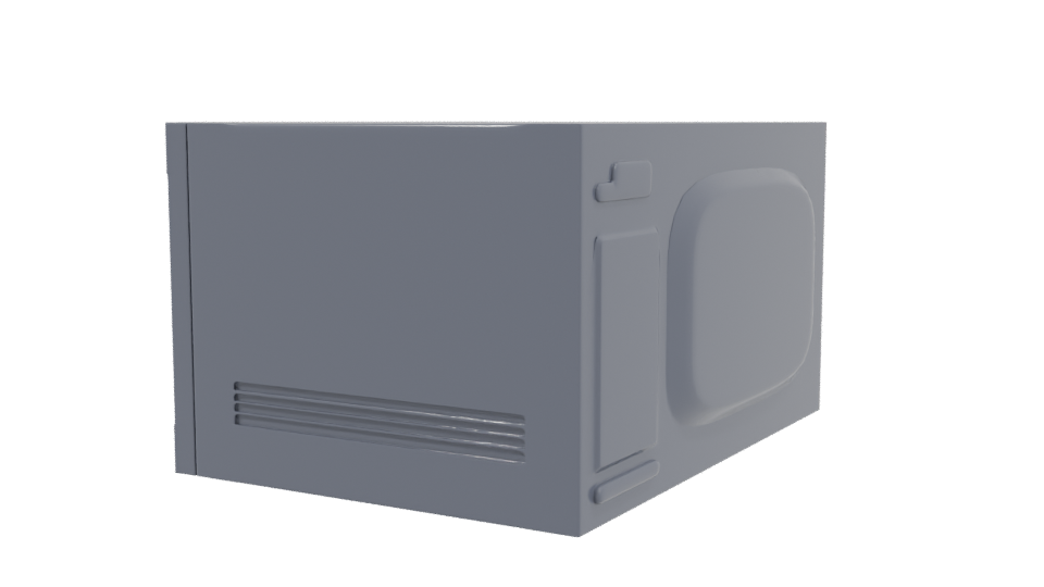 Sleek Modern Microwave 3D Model - Professional 3D Model Render 3