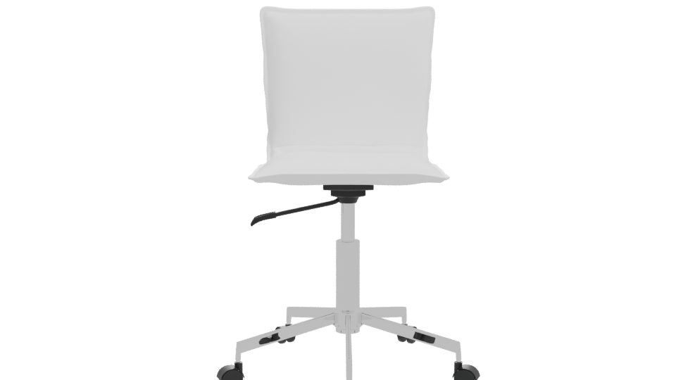 Minimalist White Office Chair 3D - Professional 3D Model Render 11