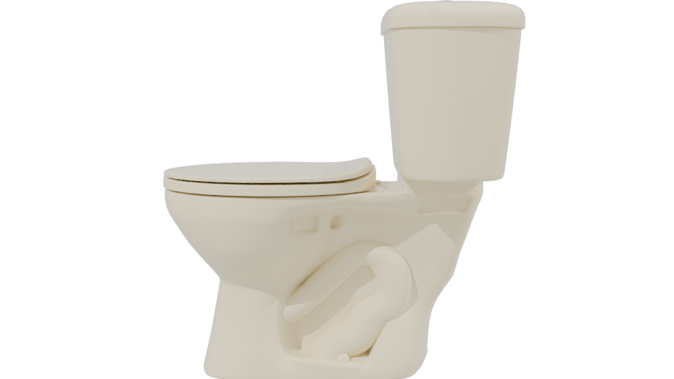 Stylish Bathroom Toilet Model 3D - Professional 3D Model Render 2