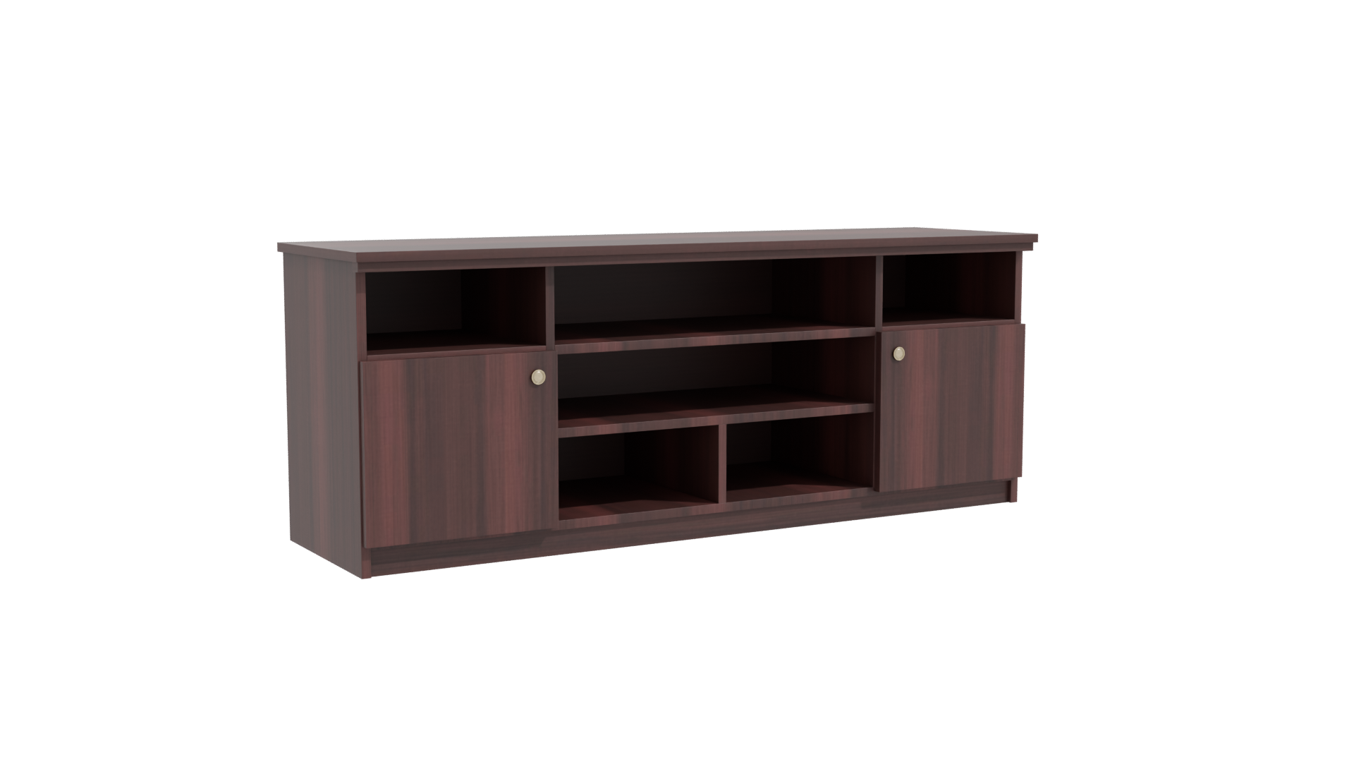 Stylish Wooden Entertainment Center 3D - Professional 3D Model Render 10