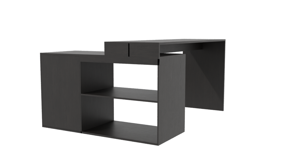 Minimalist Office Desk 3D Model - Professional 3D Model Render 3