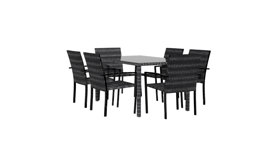 Stylish Outdoor Dining Set 3D - Professional 3D Model Render 13