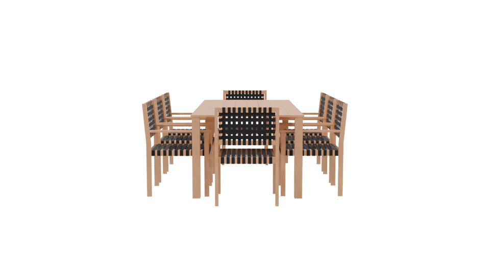 Stylish Dining Table Set 3D - Professional 3D Model Render 8