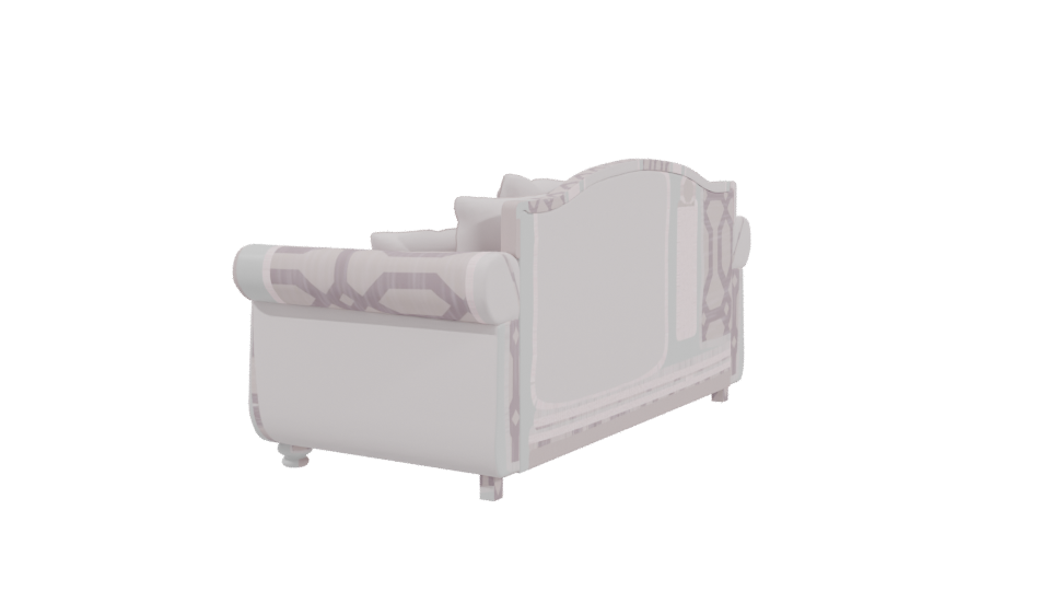 Elegant Vintage Sofa 3D Model - Professional 3D Model Render 3