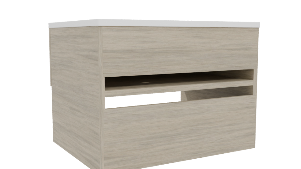 Modern Wooden Bathroom Vanity 3D - Professional 3D Model Render 4