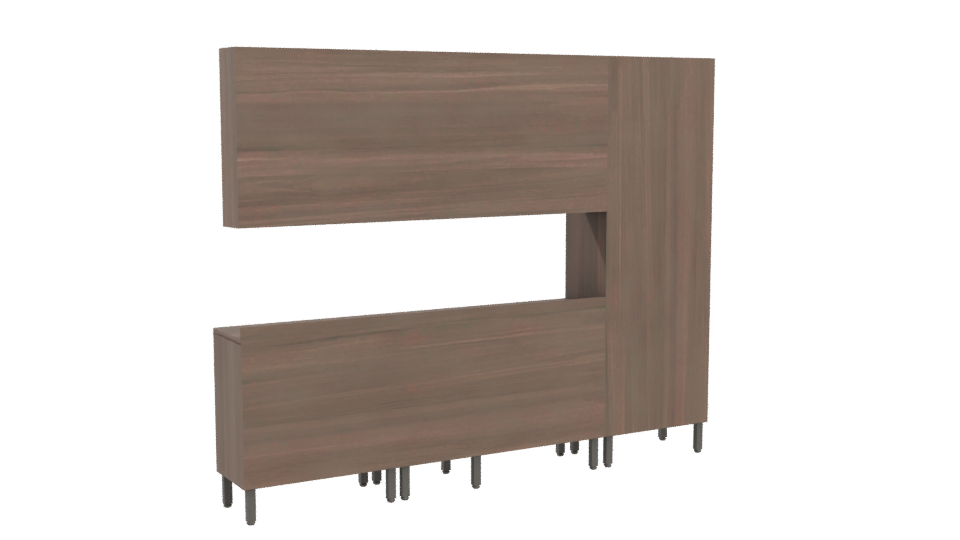 Contemporary Wooden Cabinet Model - Professional 3D Model Render 4
