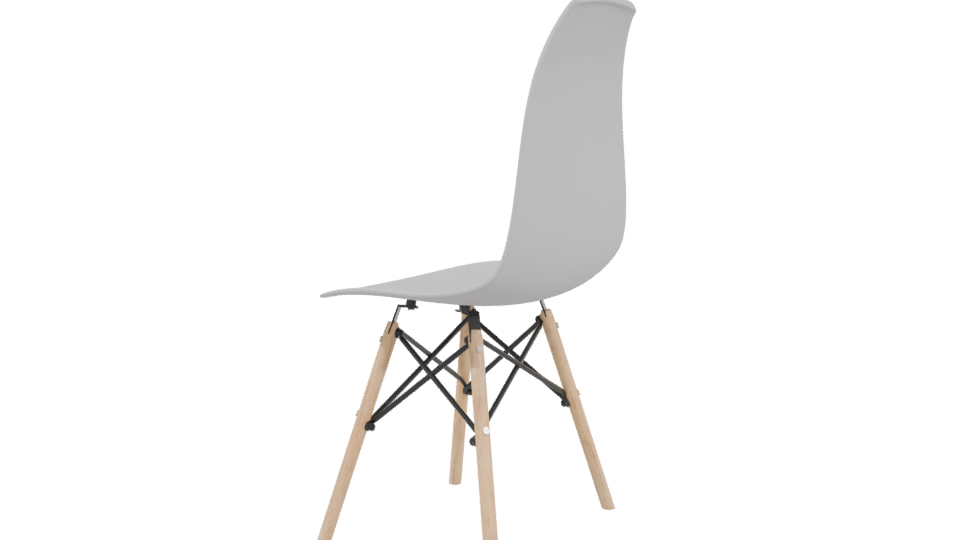 Contemporary Plastic Dining Chair 3D - Professional 3D Model Render 3