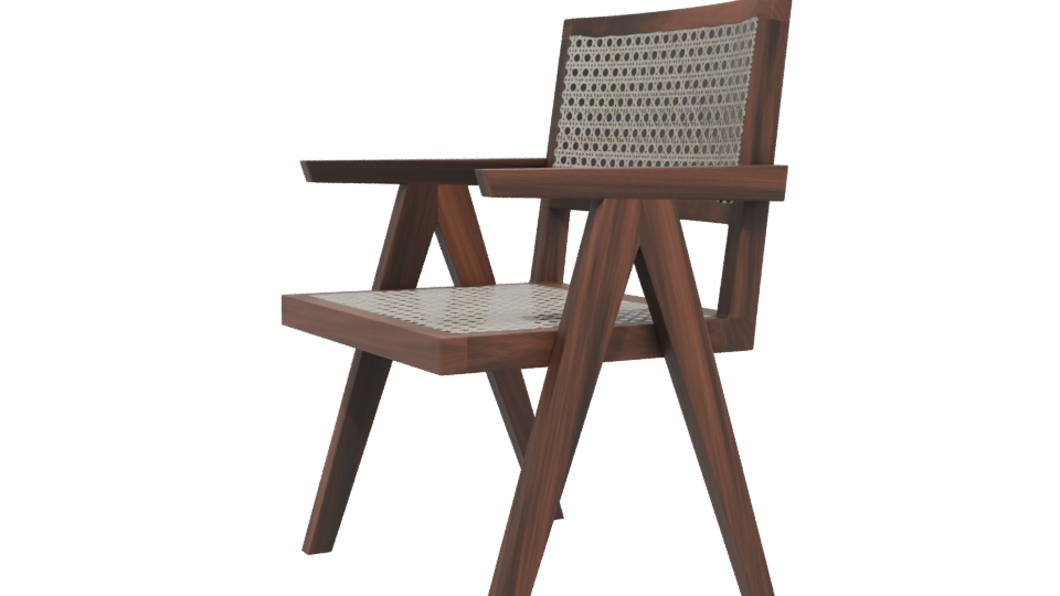 Stylish Modern Wooden Chair 3D - Professional 3D Model Render 13