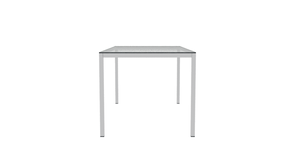 Modern Glass Dining Table 3D - Professional 3D Model Render 2