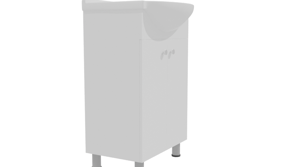 Modern Vanity Sink Cabinet 3D - Professional 3D Model Render 9