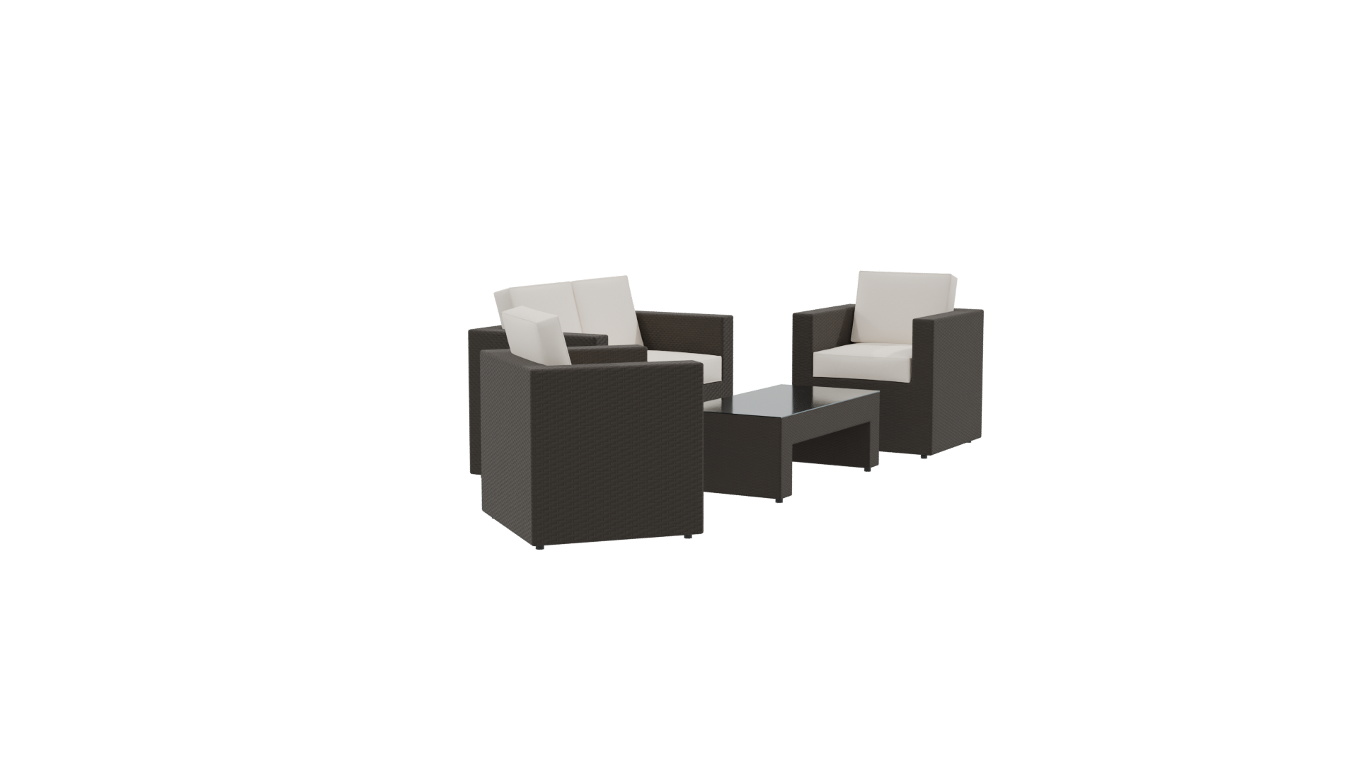 Modern Outdoor Furniture Set 3D - Professional 3D Model Render 9