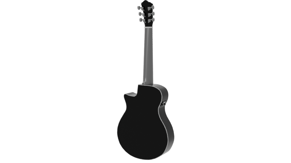 Sleek Acoustic Guitar Model 3D - Professional 3D Model Render 6