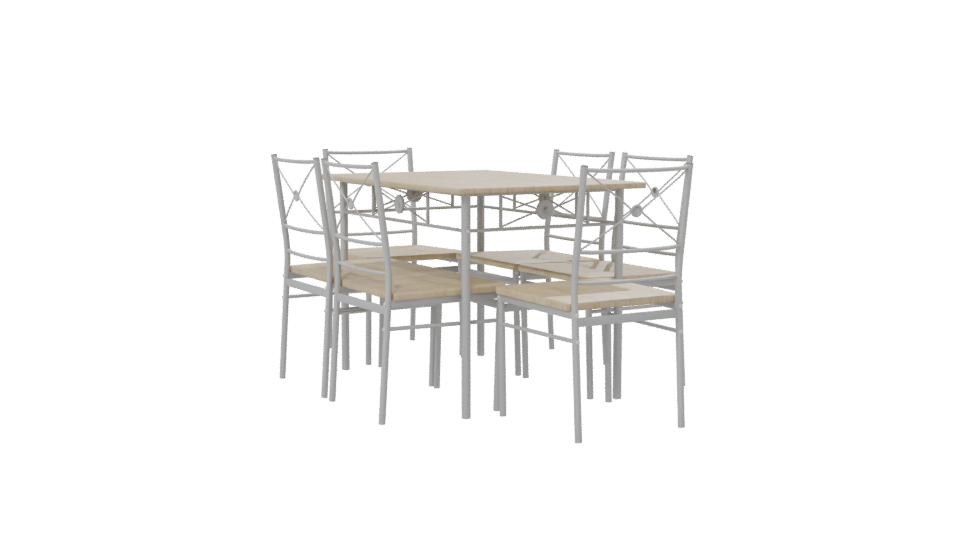 Stylish Dining Table Set 3D - Professional 3D Model Render 7