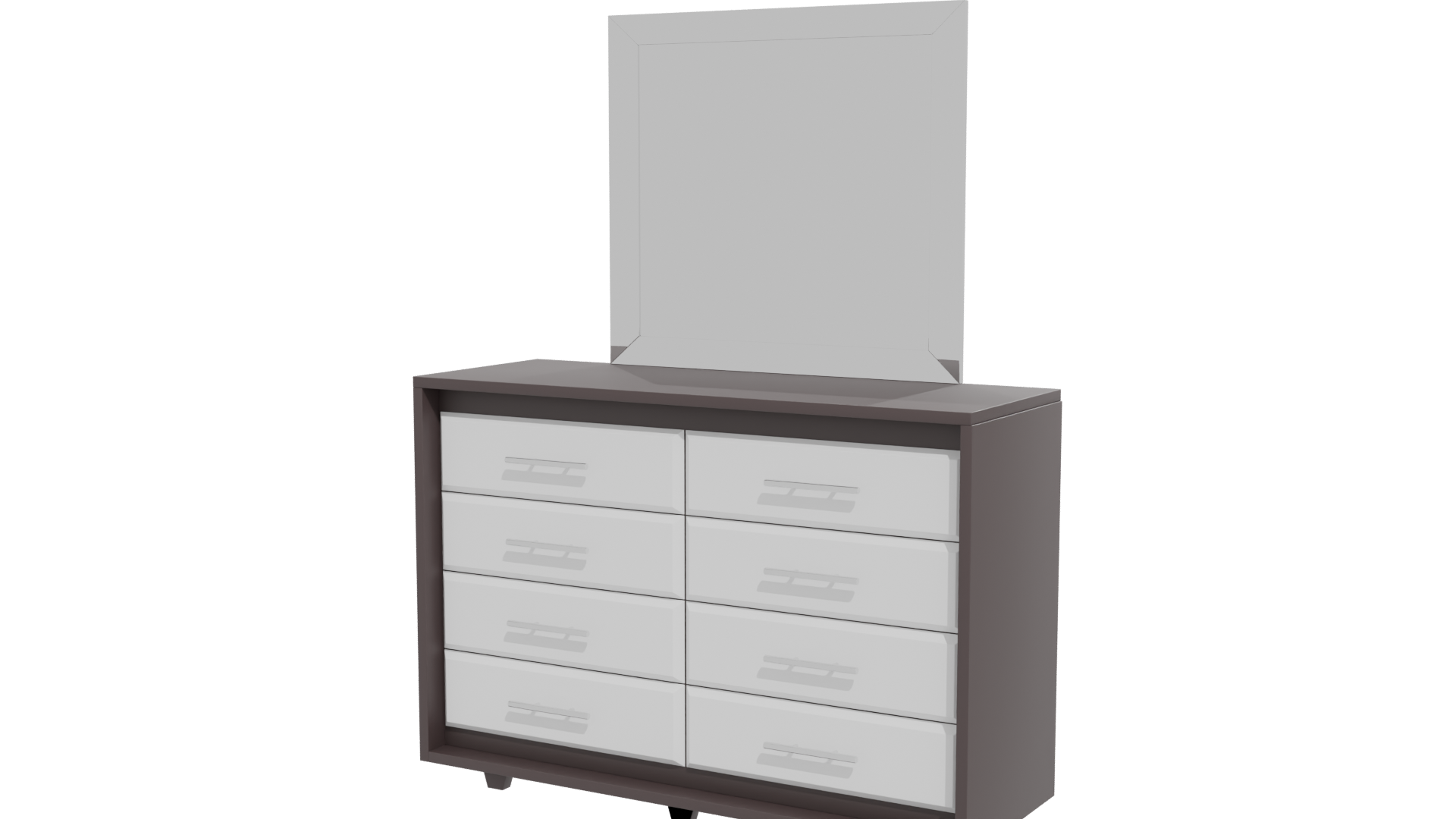Stylish Modern Dresser Set 3D - Professional 3D Model Render 12