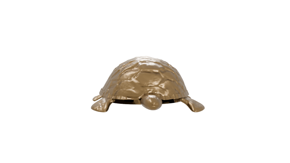 Stylized Golden Turtle Model 3D - Professional 3D Model Render 11