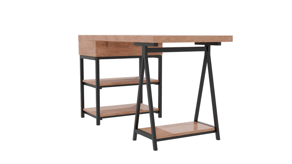 Sleek Modern Writing Desk 3D - Professional 3D Model Render 7