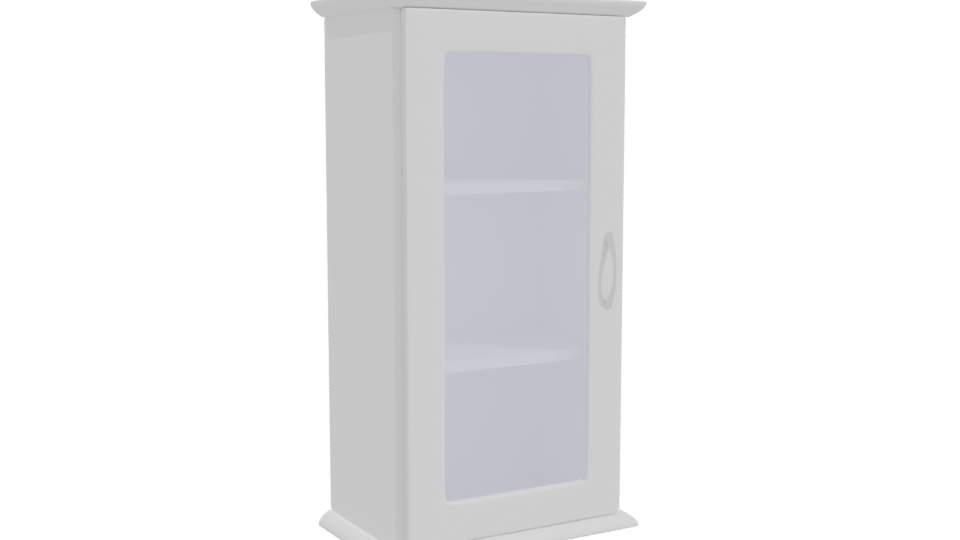 Elegant Glass Door Cabinet 3D - Professional 3D Model Render 10