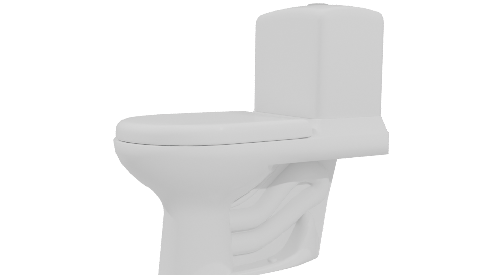 Stylish Bathroom Toilet Model 3D - Professional 3D Model Render 4