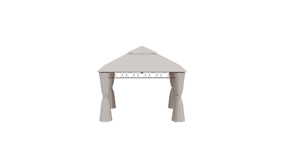Elegant Outdoor Canopy Gazebo 3D Model - Professional 3D Model Render 5