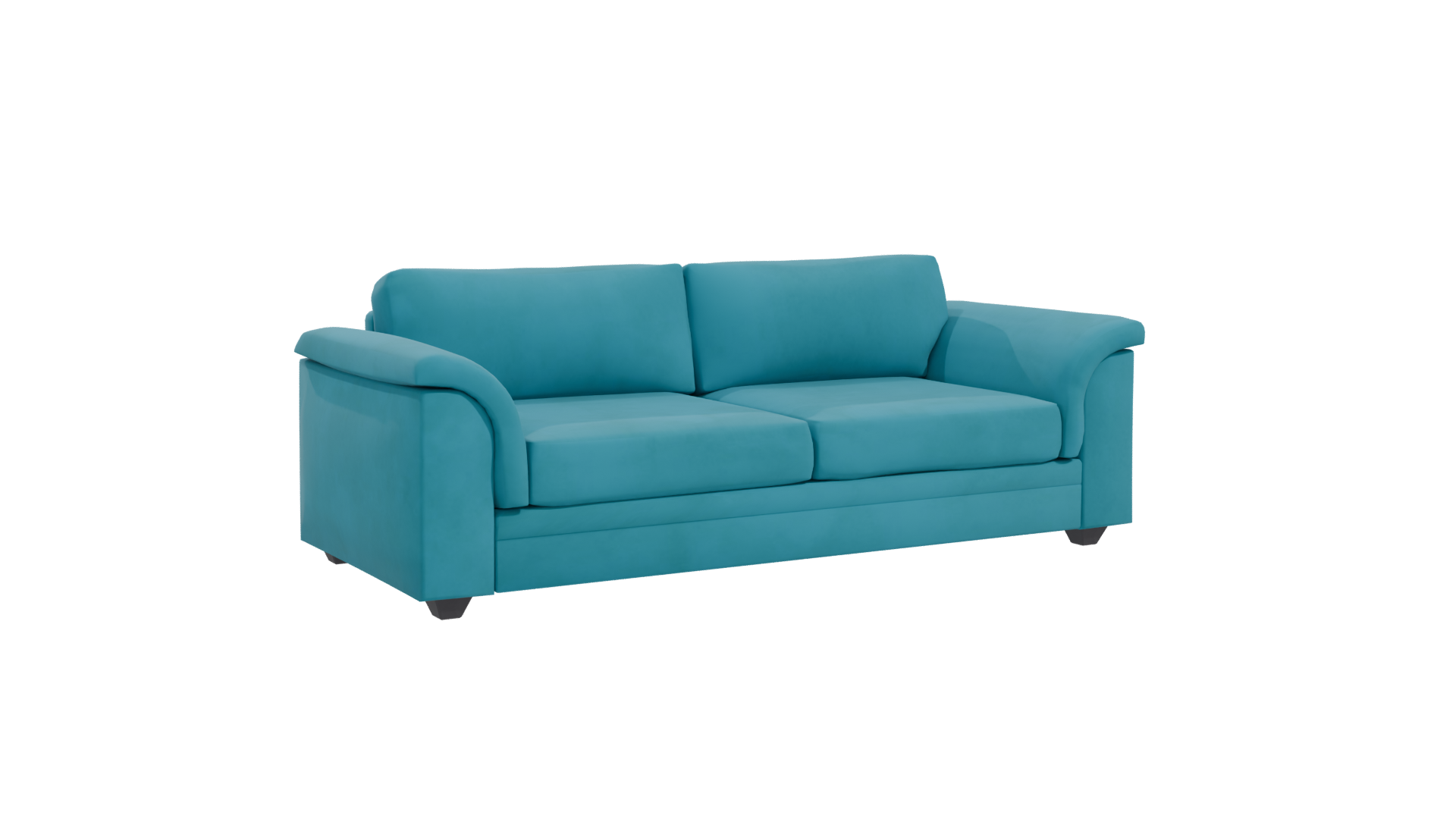 Stylish Modern Teal Sofa 3D Model - Professional 3D Model Render 10