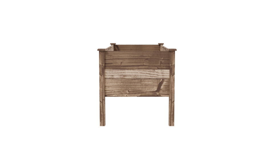 Rustic Wooden Planter Box Model - Professional 3D Model Render 2