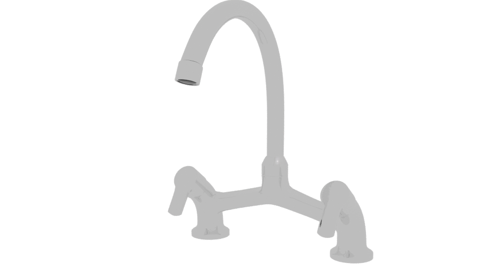 Stylish Contemporary Kitchen Faucet 3D Model - Professional 3D Model Render 12