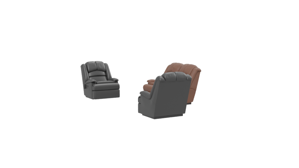 Contemporary Reclining Sofa Set 3D Model - Professional 3D Model Render 13