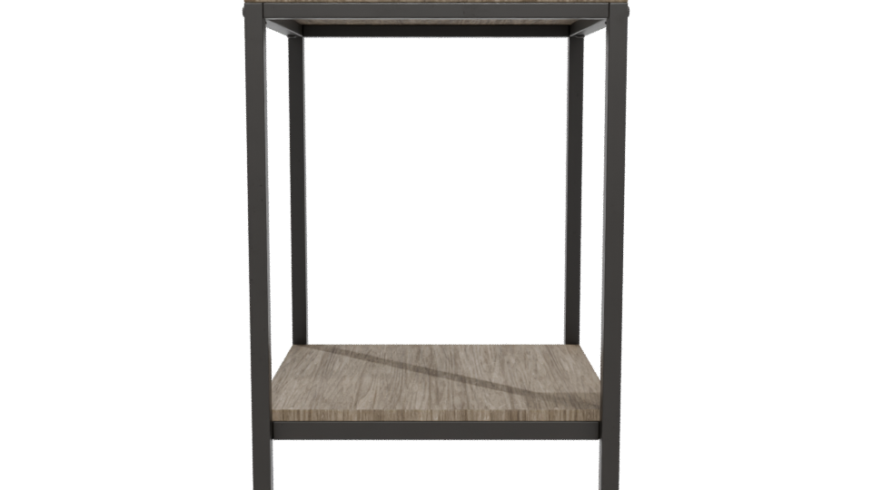 Minimalist Wooden Shelf Model - Professional 3D Model Render 5