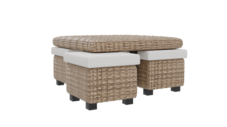 Stylish Outdoor Dining Table Set - Professional 3D Model Render 10