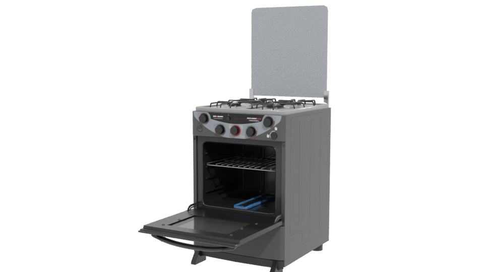 Modern Gas Stove 3D Model - Professional 3D Model Render 12