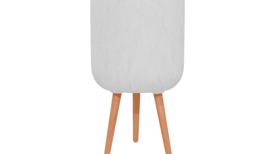 White Planter with Stand 3D - Professional 3D Model Render 5