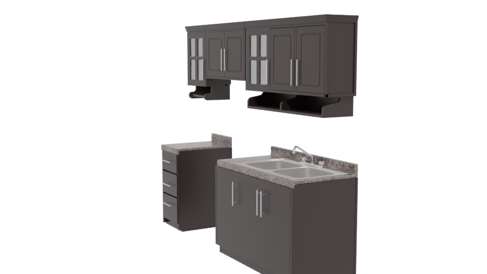 Stylish Modern Kitchen Set 3D - Professional 3D Model Render 13