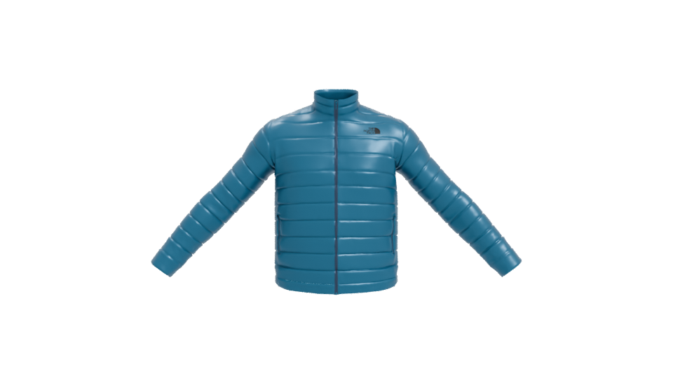 Stylish Insulated Puffer Jacket 3D Model - Professional 3D Model Render 11