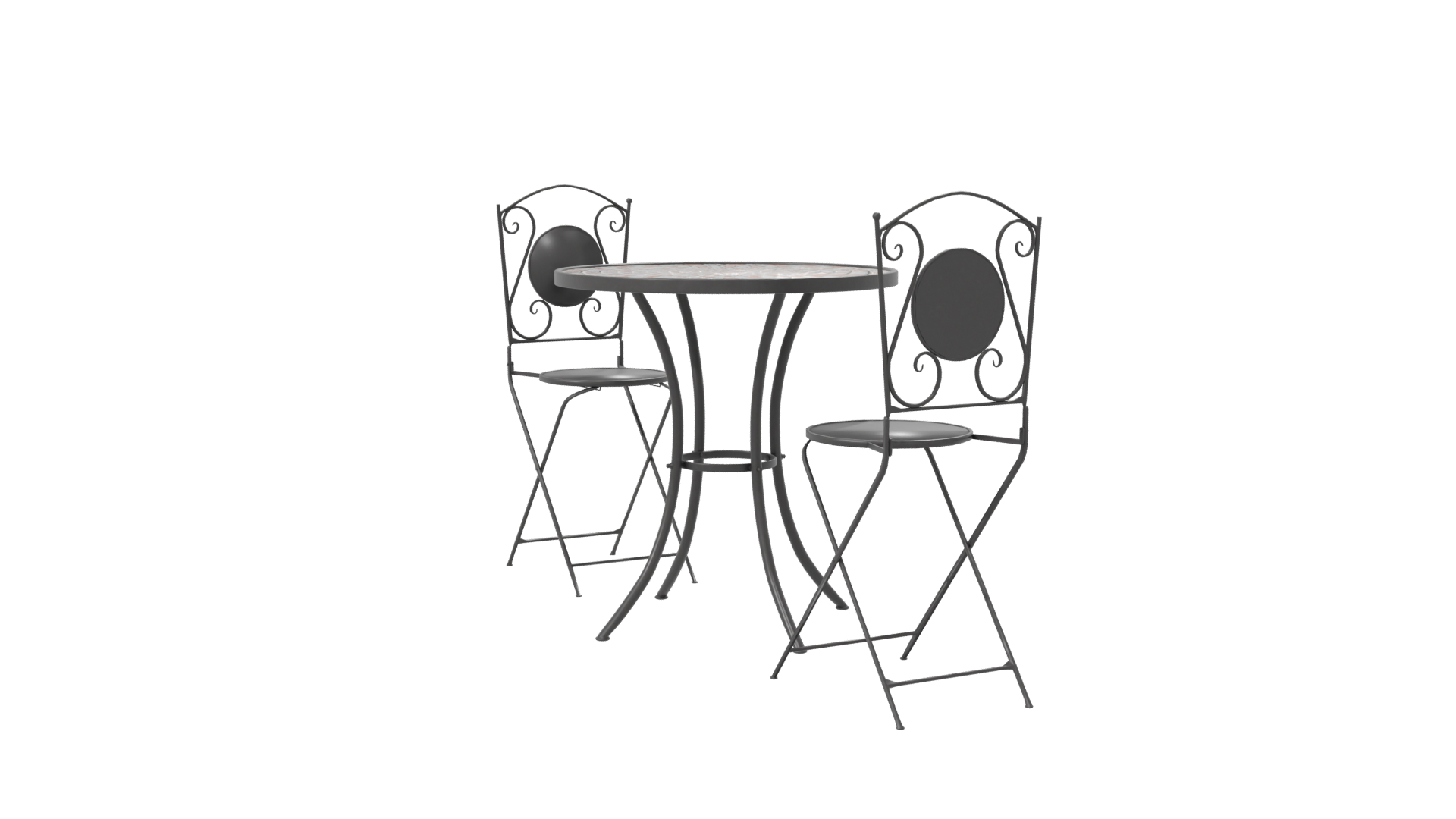 Stylish Bistro Table Set 3D - Professional 3D Model Render 7