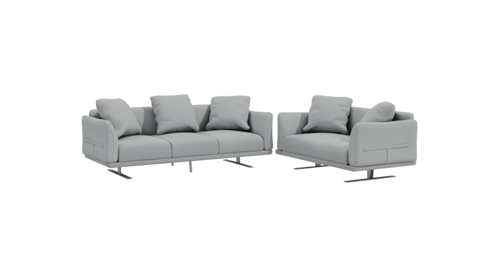 Contemporary Sectional Sofa Model - Professional 3D Model Render 10