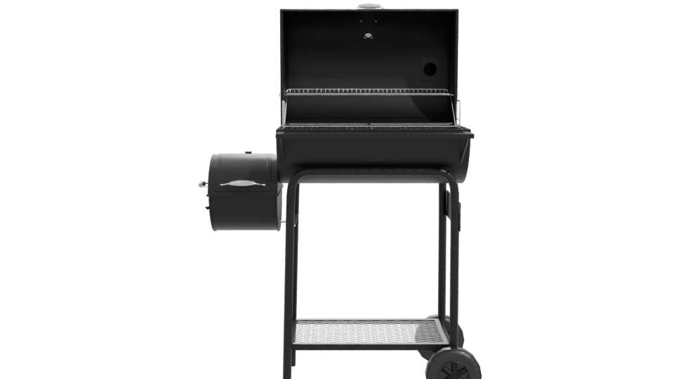 Outdoor Charcoal Grill Model - Professional 3D Model Render 11