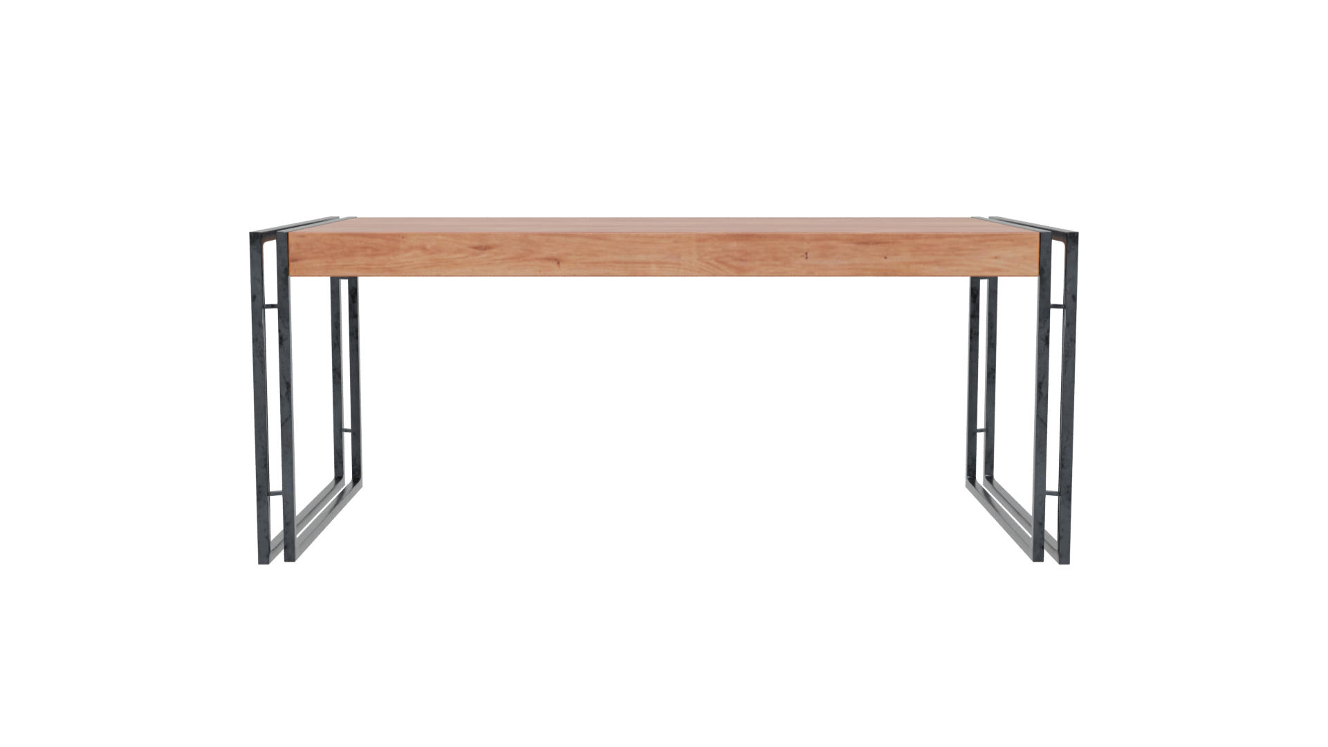 Industrial Wooden Table 3D Model - Professional 3D Model Render 5
