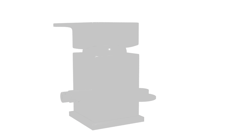 Industrial Metal Desk Clamp Model - Professional 3D Model Render 4