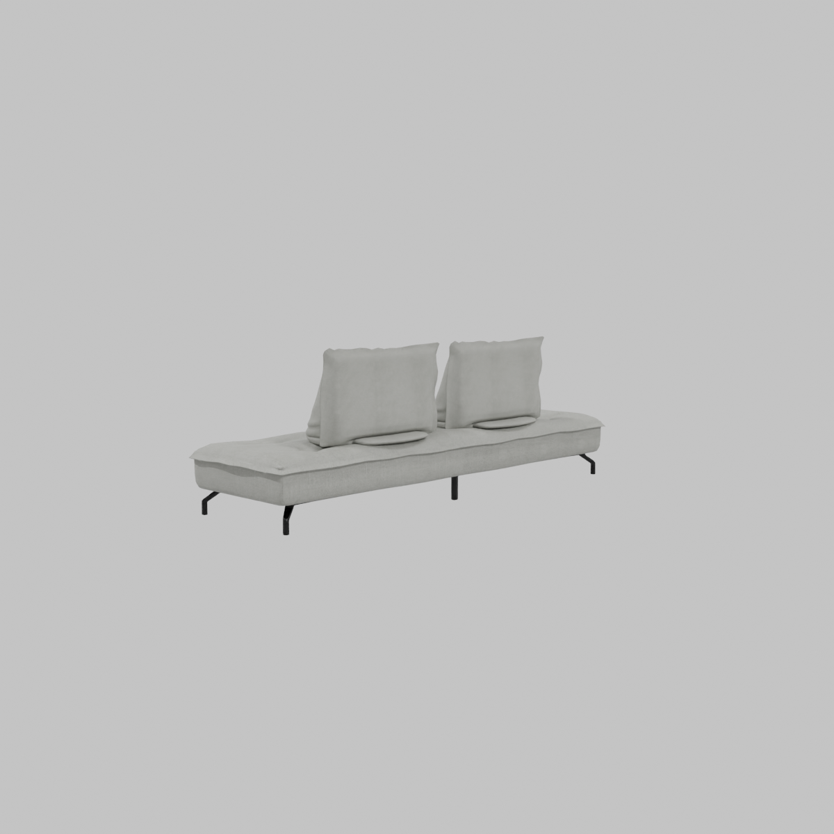 Beige Upholstered Sofa Bed 3D - Professional 3D Model Render 13