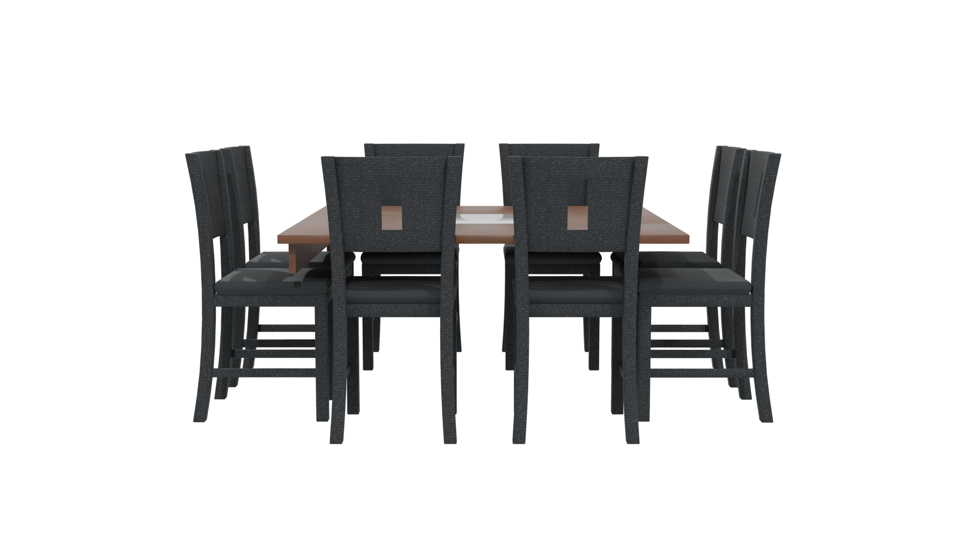 Square Dining Table Set 3D - Professional 3D Model Render 5